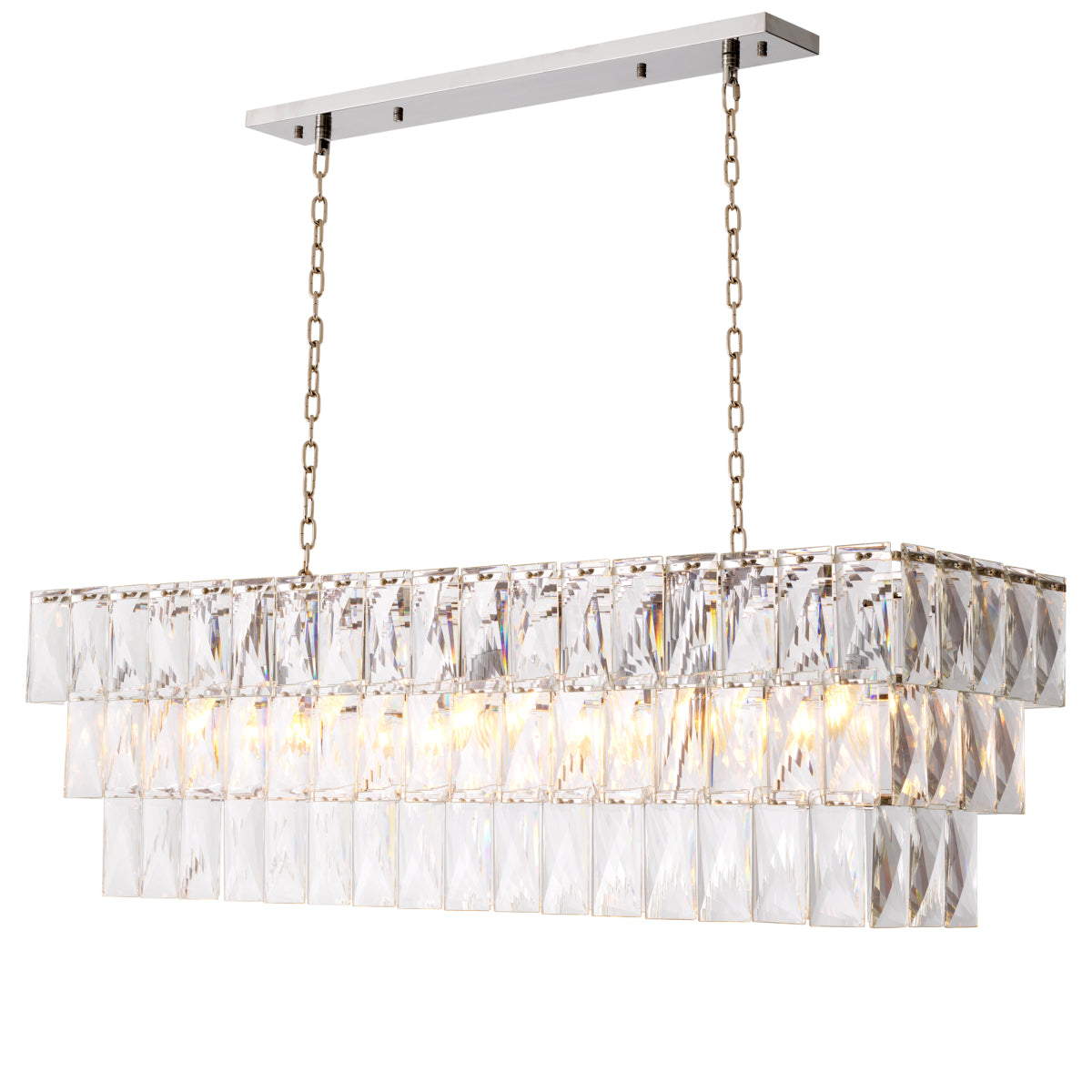 Crystal Rectangular Chandelier Amazone | Cabothousefurniture.com