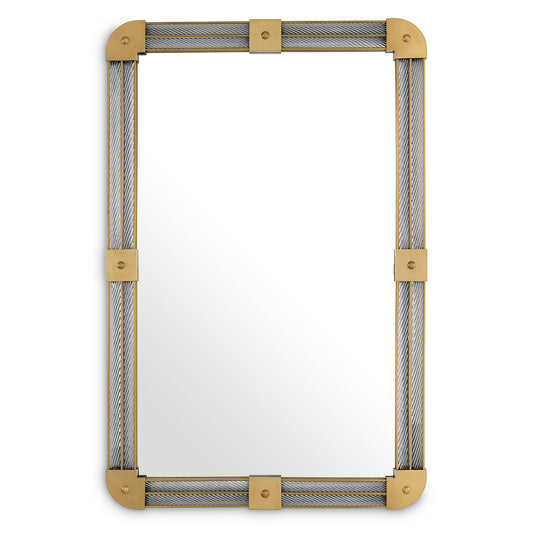 Clear Glass Framed Mirror Heracles | Cabothousefurniture.com