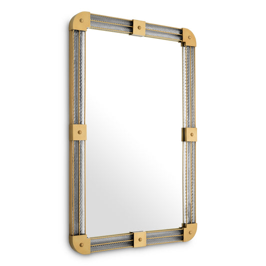 Clear Glass Framed Mirror Heracles | Cabothousefurniture.com