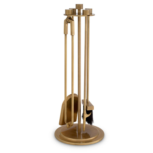 Brass Fire Tools Set Lara | Cabothousefurniture.com