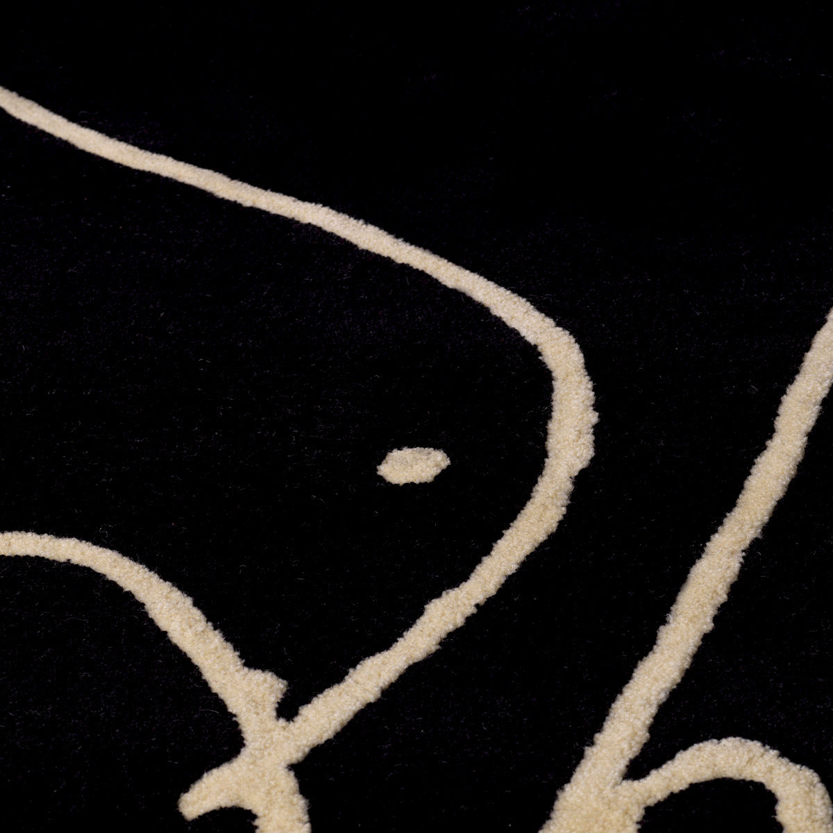 Black Wool Carpet 10' x 13' Piccione | Cabothousefurniture.com