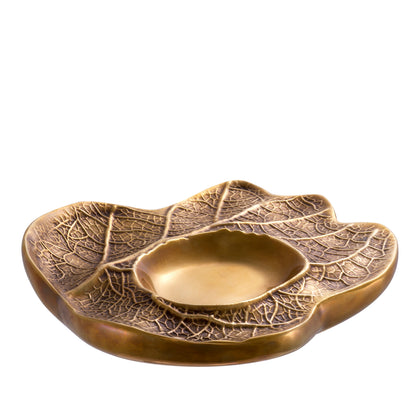 Vintage Brass Leaf Bowl Clemence