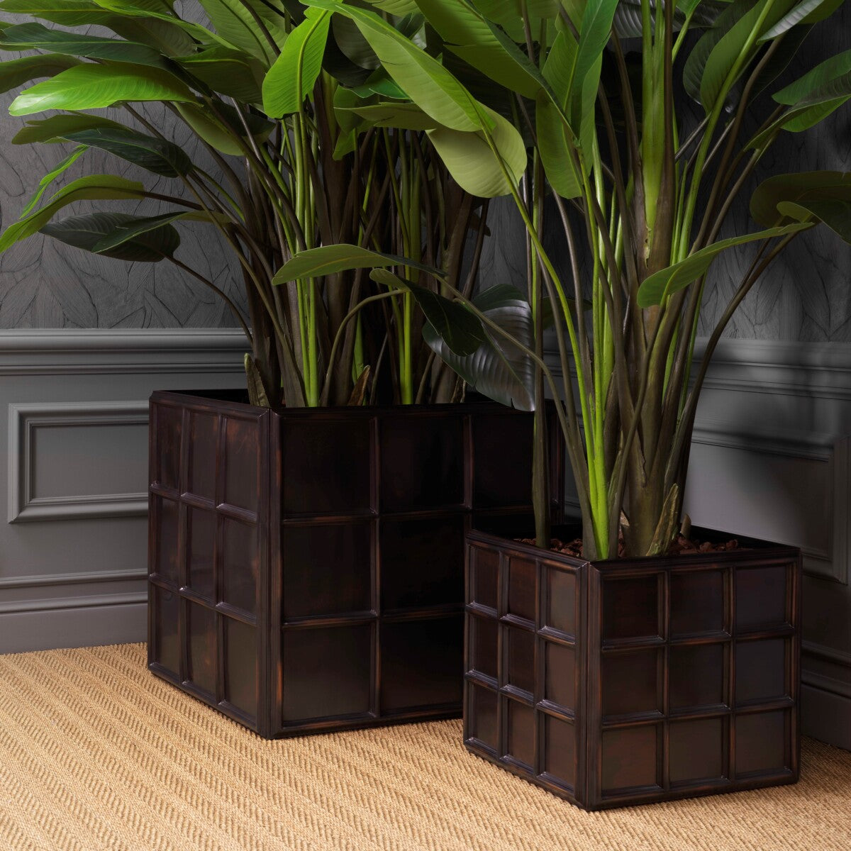 Square Planter L Grid | Cabothousefurniture.com