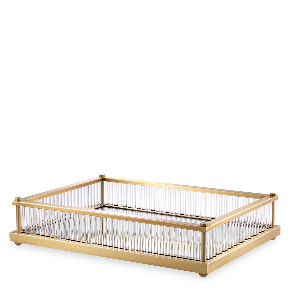 Mirror Bottom Rectangular Tray Cora | Cabothousefurniture.com