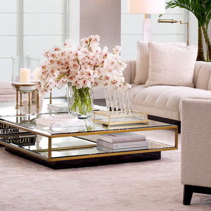 Mirror Bottom Rectangular Tray Cora | Cabothousefurniture.com