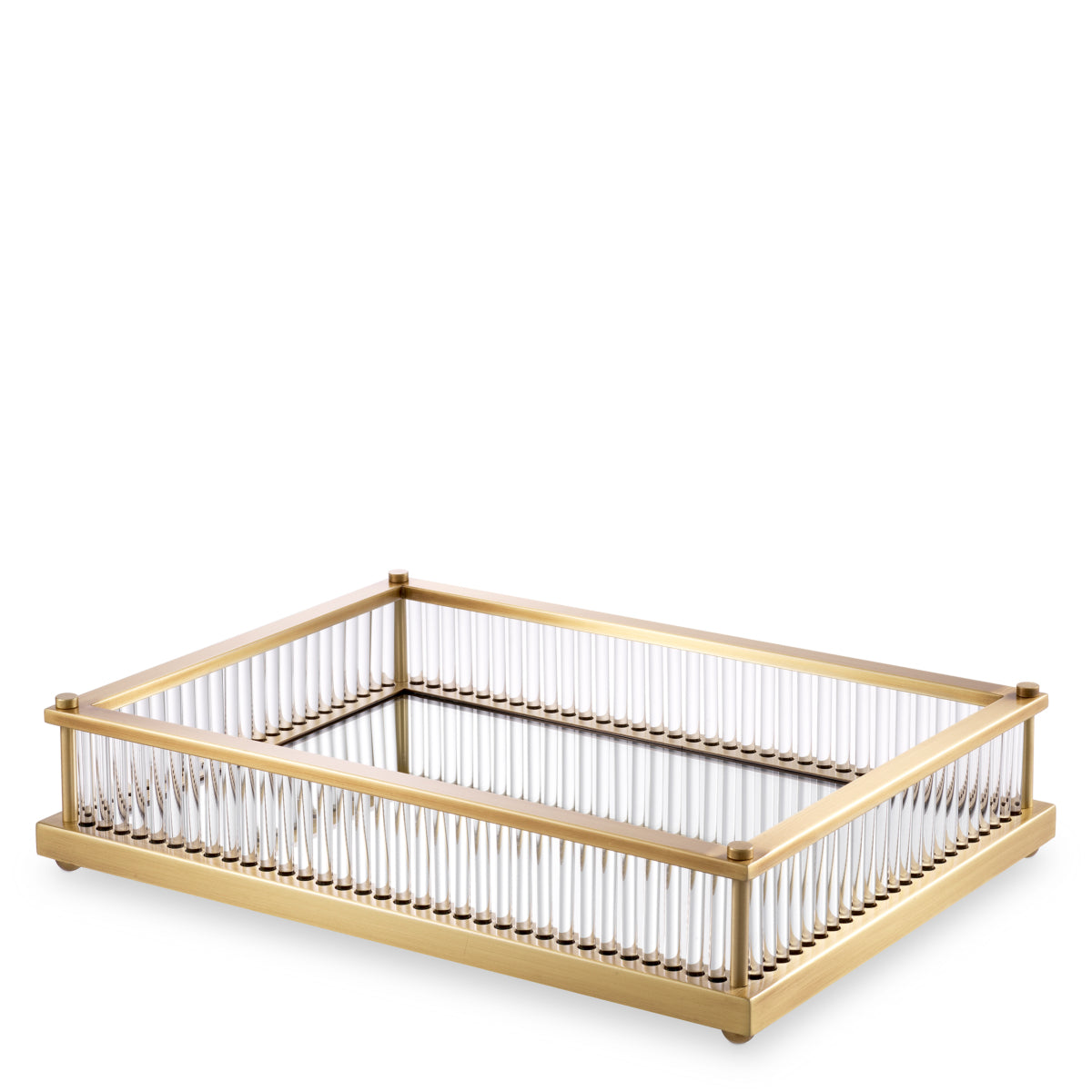 Mirror Bottom Rectangular Tray Cora | Cabothousefurniture.com