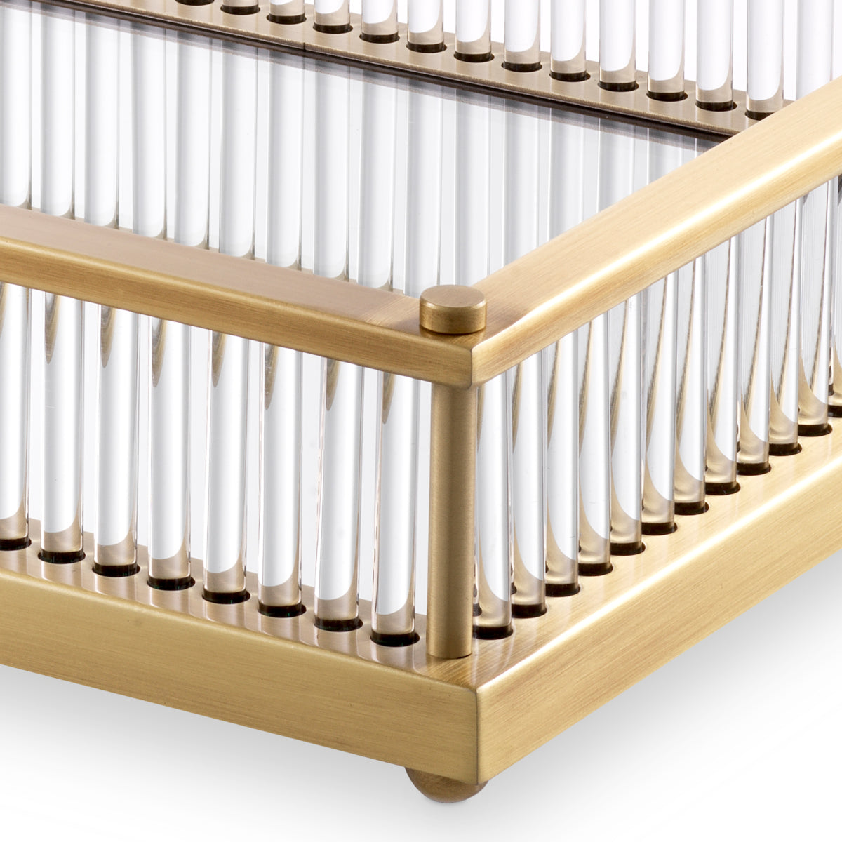 Mirror Bottom Rectangular Tray Cora | Cabothousefurniture.com