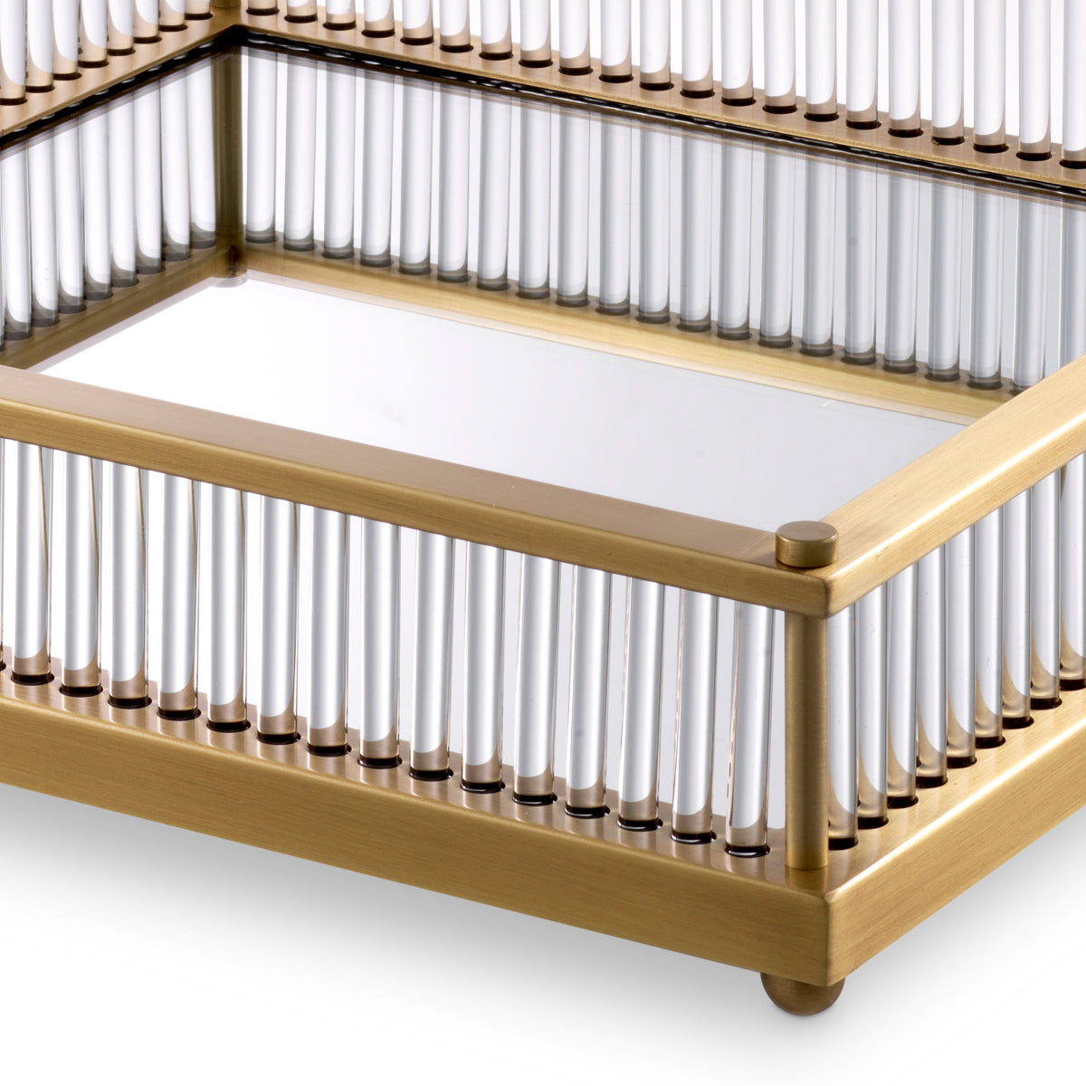 Mirror Bottom Square Tray Cora | Cabothousefurniture.com