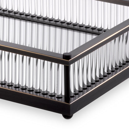 Mirror Bottom Rectangular Tray Cora | Cabothousefurniture.com