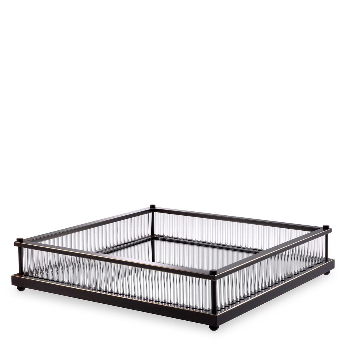 Mirror Bottom Square Tray Cora | Cabothousefurniture.com