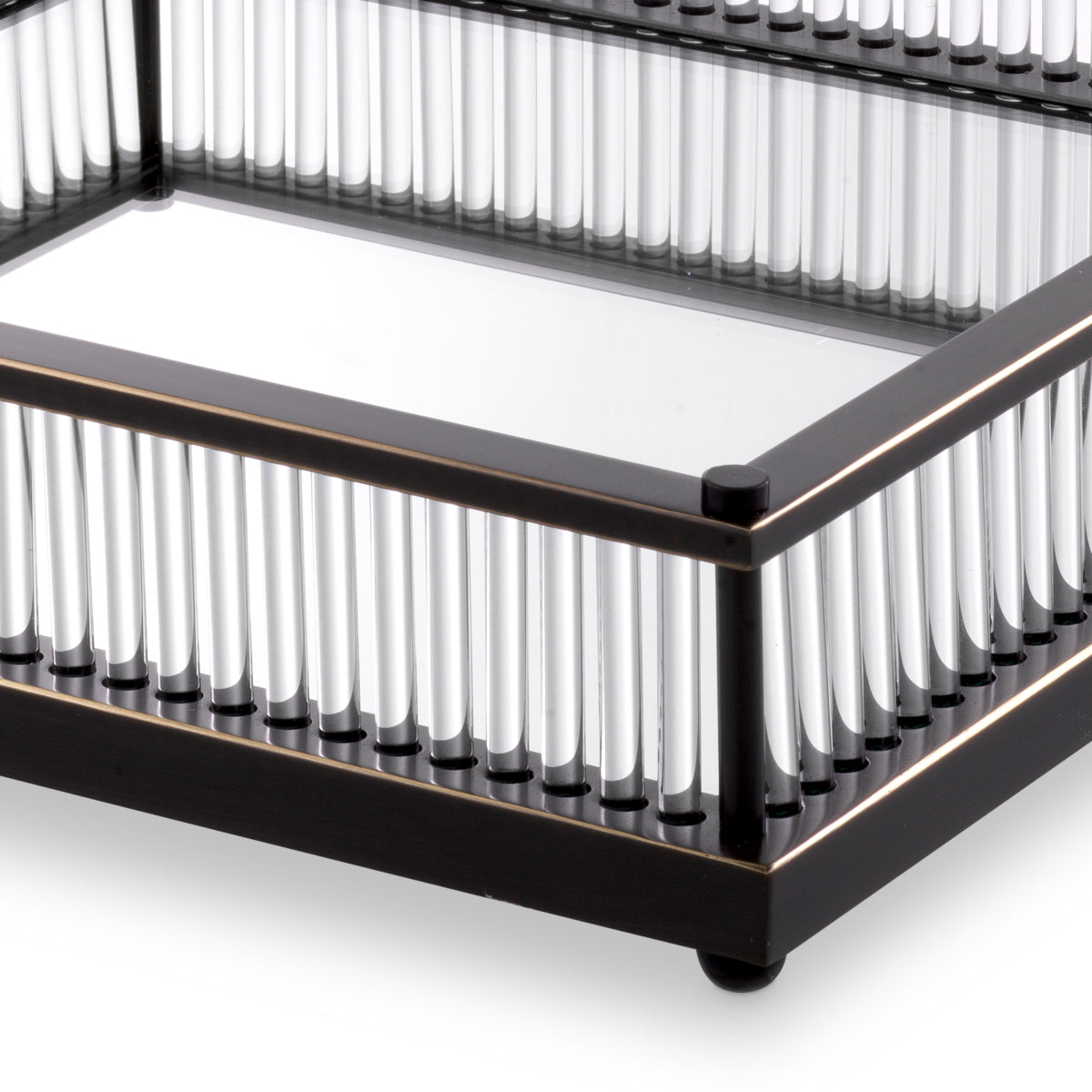 Mirror Bottom Square Tray Cora | Cabothousefurniture.com