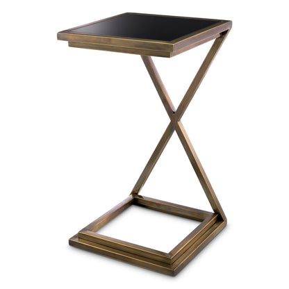 Glass Side Table Cross