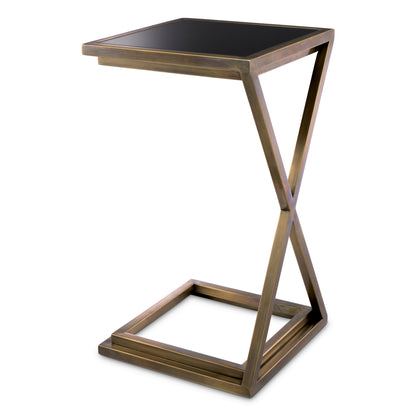 Glass Side Table Cross