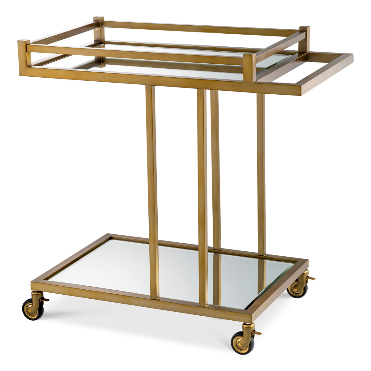 Mirror Glass Trolley Beverly Hills | Cabothousefurniture.com