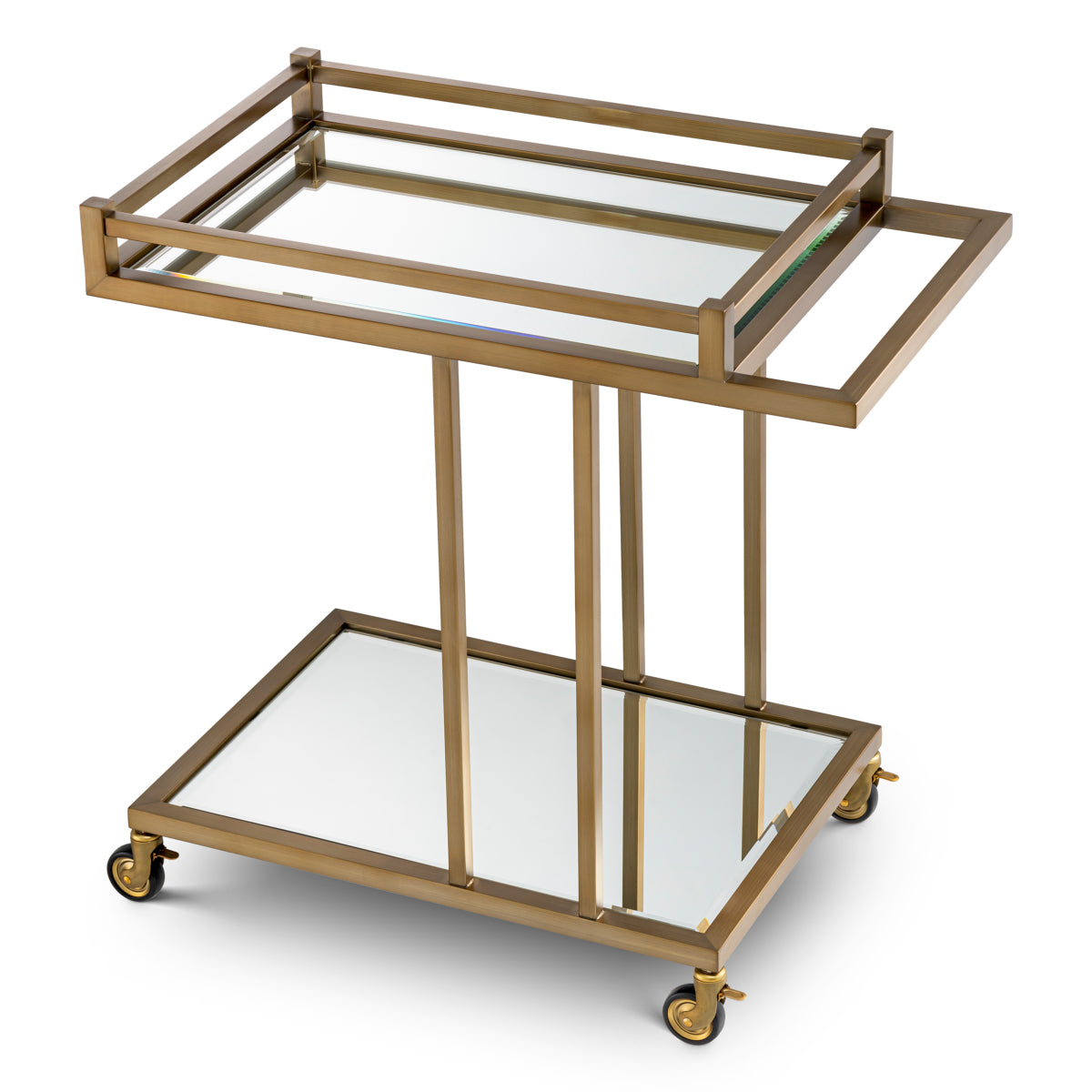 Mirror Glass Trolley Beverly Hills | Cabothousefurniture.com