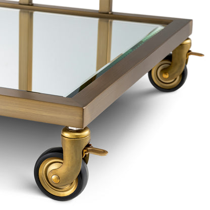 Mirror Glass Trolley Beverly Hills | Cabothousefurniture.com