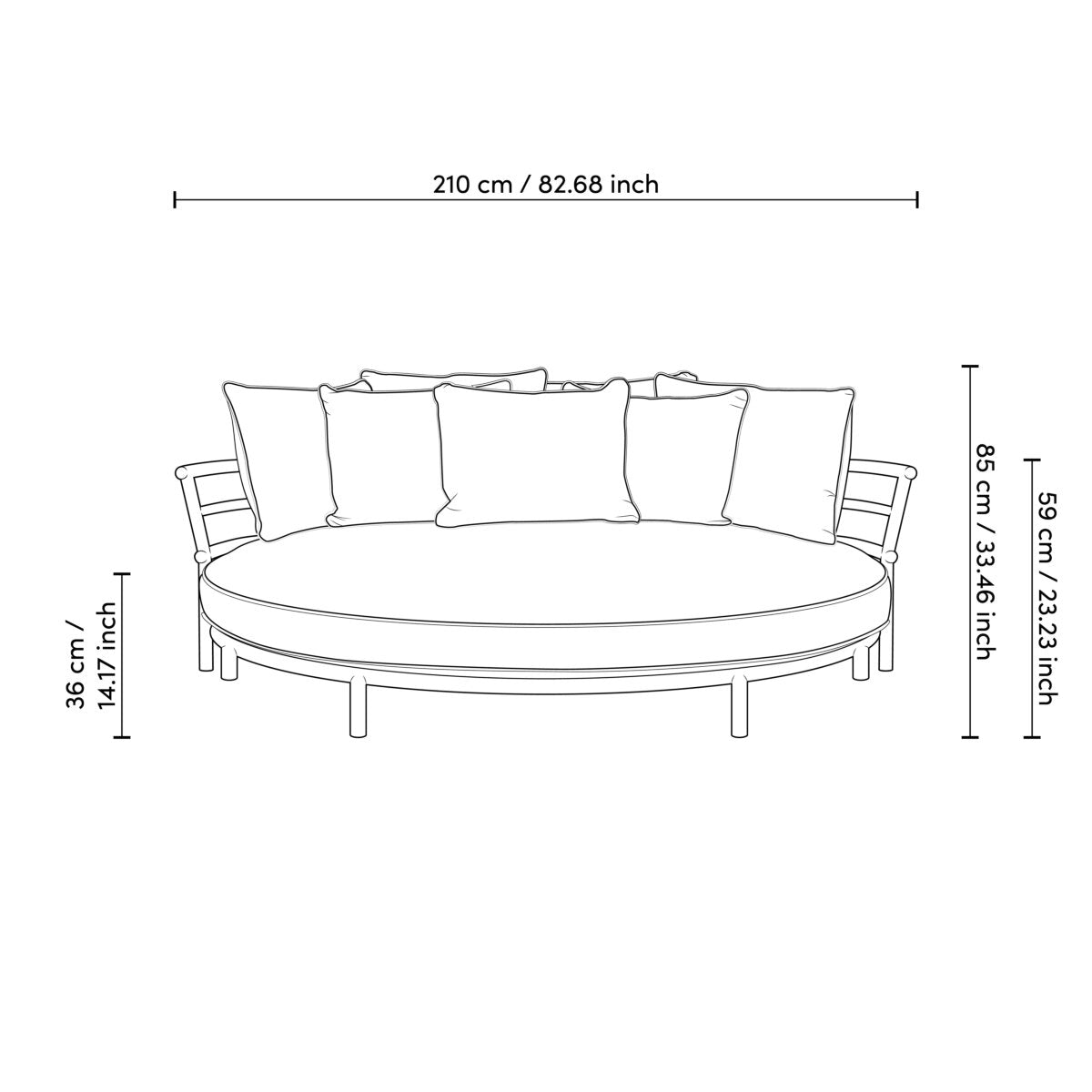 Round Outdoor Sofa Laguno
