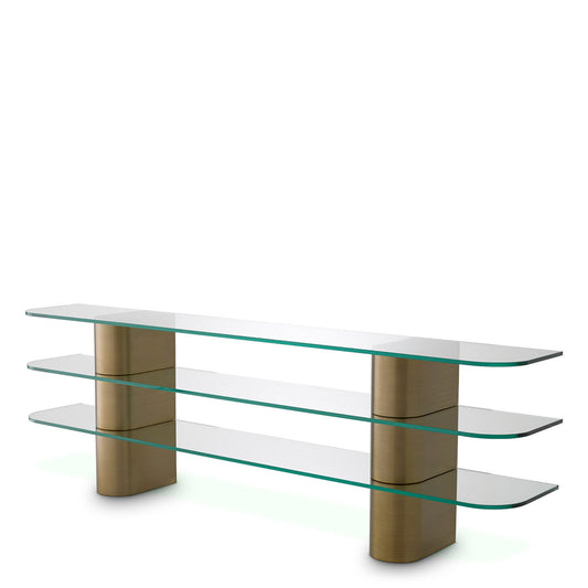 Glass 3-Shelf Console Table Lunden