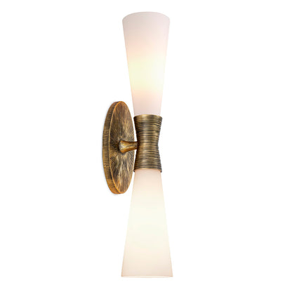 White Glass Wall Lamp Nolita | Cabothousefurniture.com