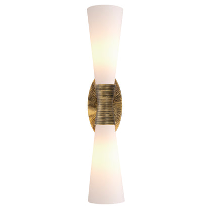 White Glass Wall Lamp Nolita | Cabothousefurniture.com