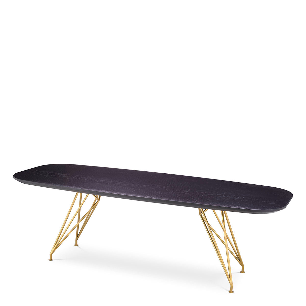 Black Oak Top Dining Table Levante | Cabothousefurniture.com