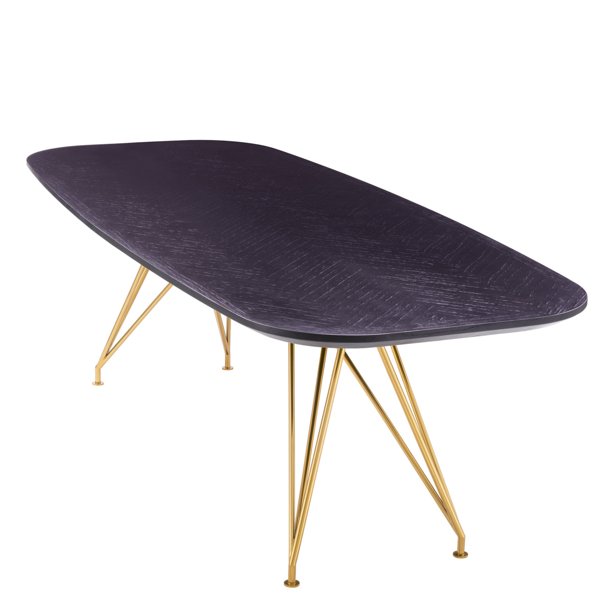 Black Oak Top Dining Table Levante | Cabothousefurniture.com