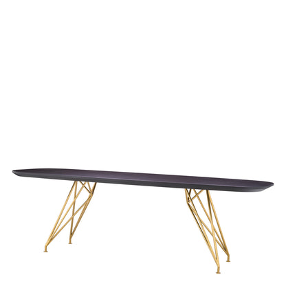 Black Oak Top Dining Table Levante | Cabothousefurniture.com