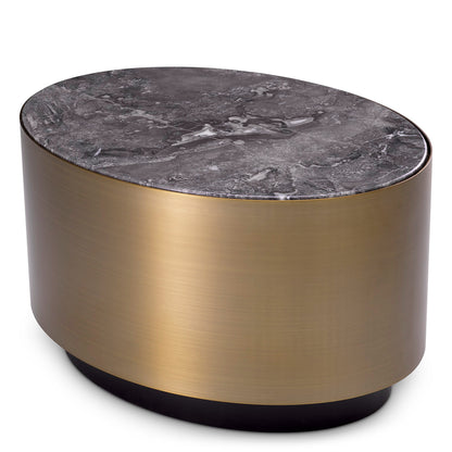 Oval Marble Side Table Porter | Cabothousefurniture.com