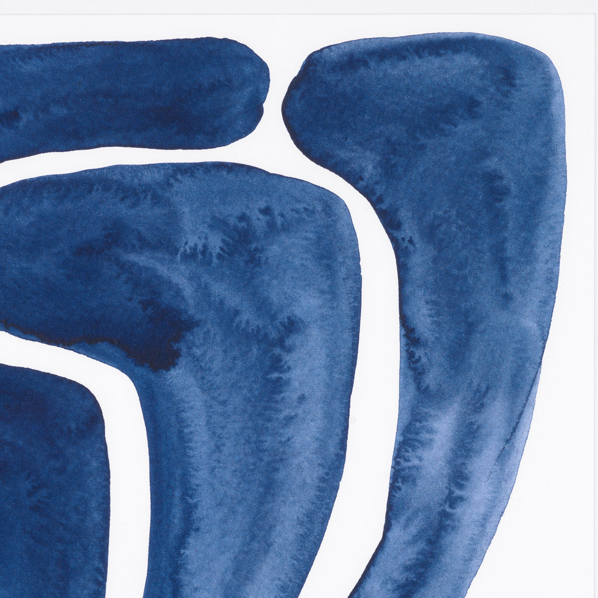 Art Prints Set (2) Blue Stylized Leaf | Cabothousefurniture.com