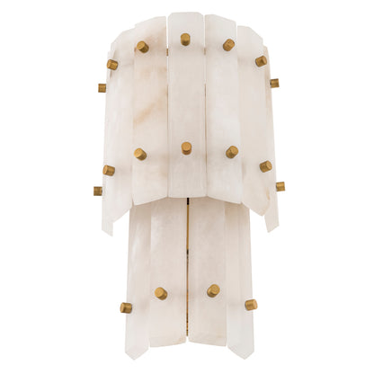 Double Alabaster Wall Lamp Blason