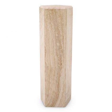 Hexagonal Travertine Column Cuneo | Cabothousefurniture.com
