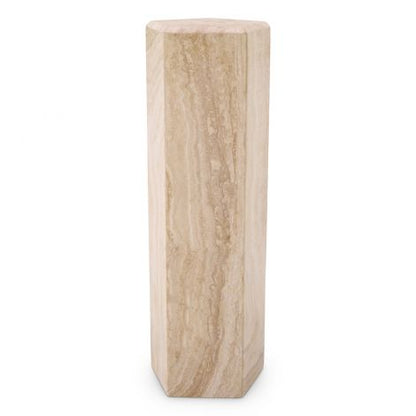 Hexagonal Travertine Column Cuneo | Cabothousefurniture.com