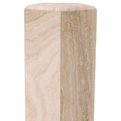 Hexagonal Travertine Column Cuneo | Cabothousefurniture.com