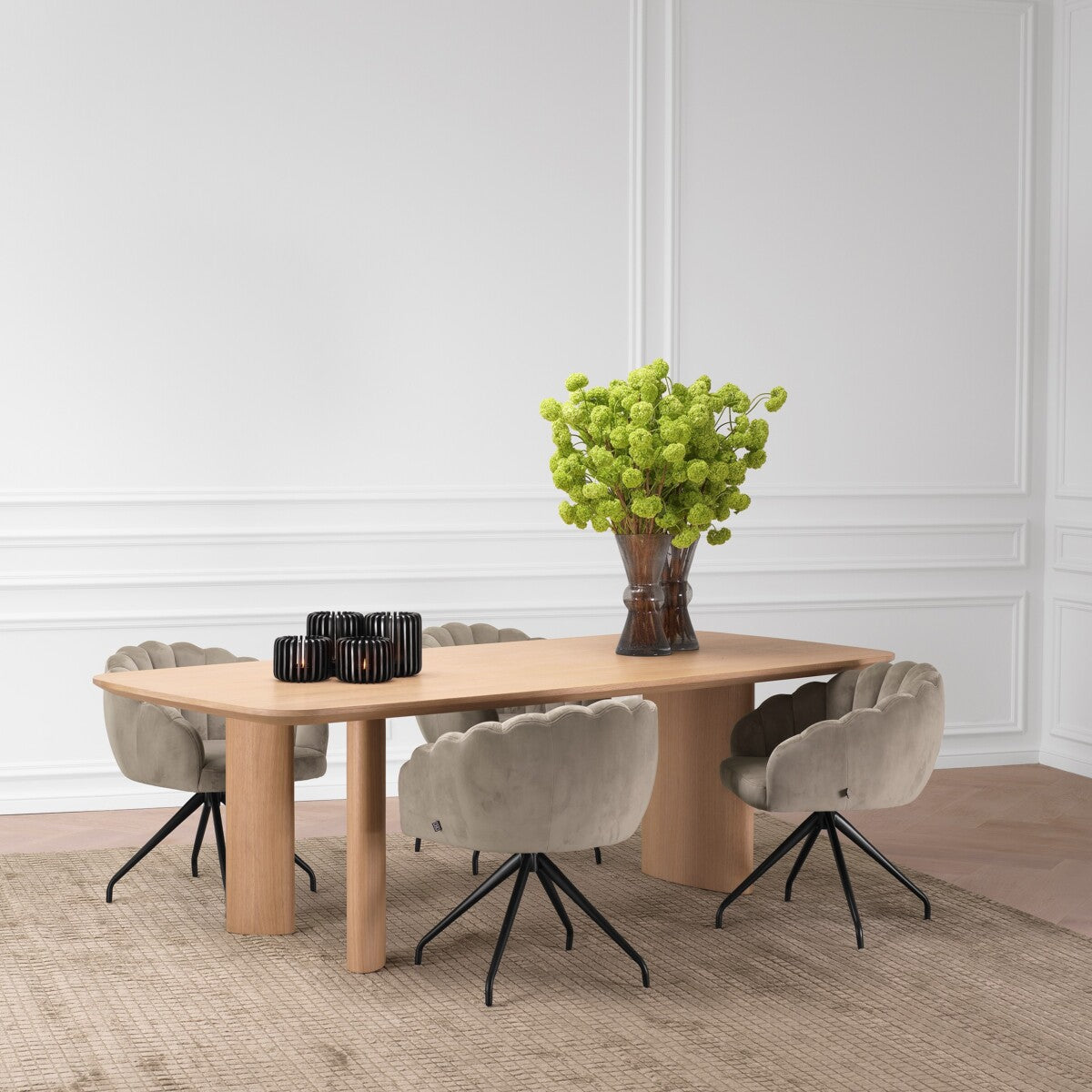 Oak Veneer Dining Table S Harmonie | Cabothousefurniture.com