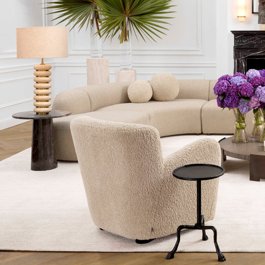 Sculptural Travertine Table Lamp Baron | Cabothousefurniture.com