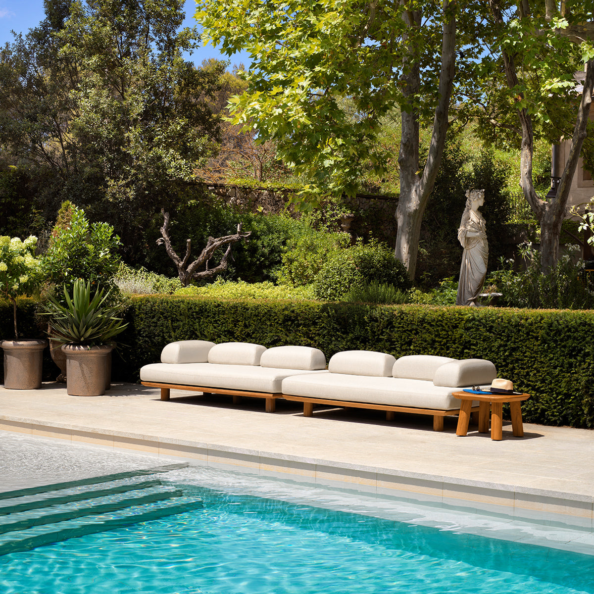 Teak Sand Outdoor Sofa Nomade | Cabothousefurniture.com