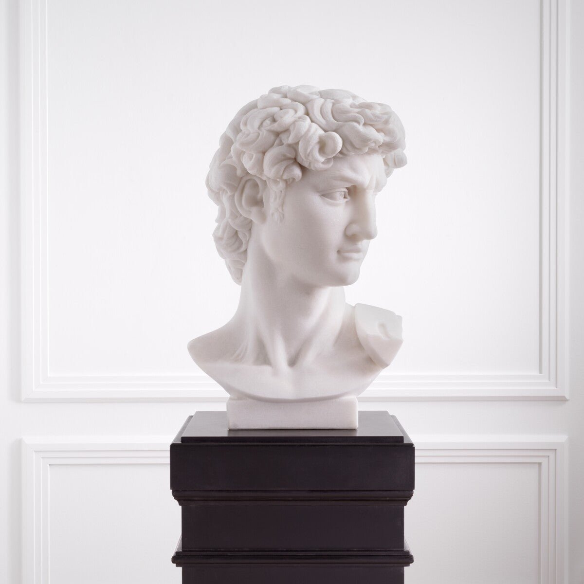 White Marble Head David | Cabothousefurniture.com
