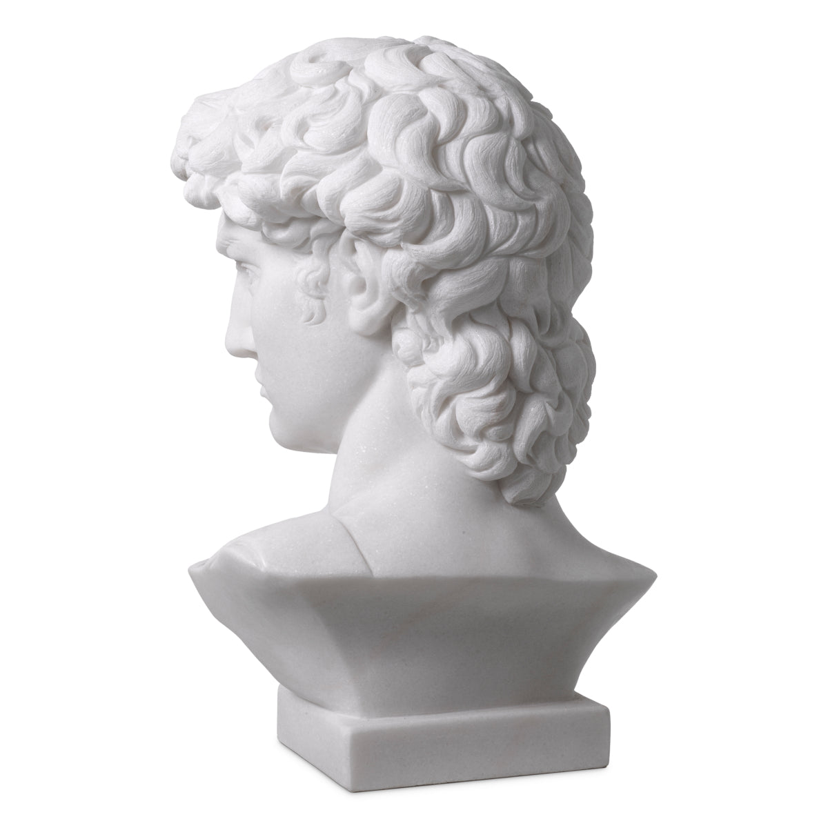 White Marble Head David | Cabothousefurniture.com