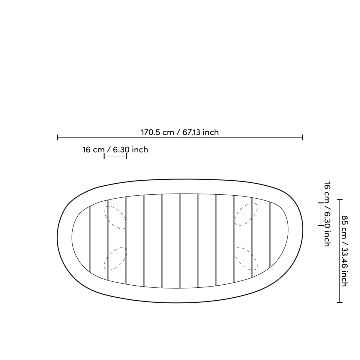 Outdoor Coffee Table Free Form | Cabothousefurniture.com