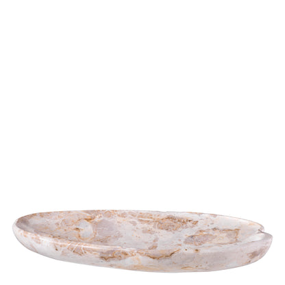 Oval Brown Marble Tray Loulou | Cabothousefurniture.com