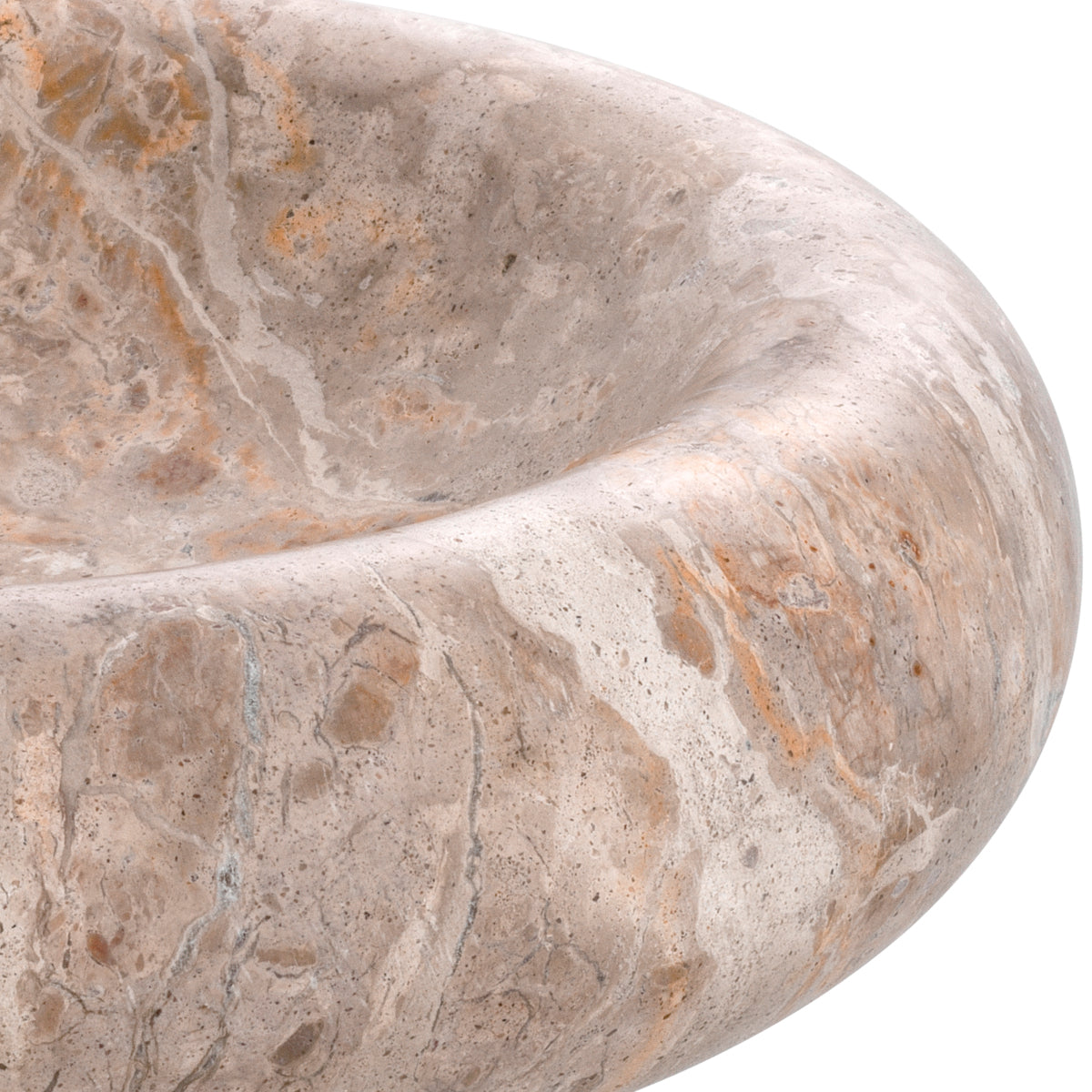 Brown Round Bowl S Lizz | Cabothousefurniture.com