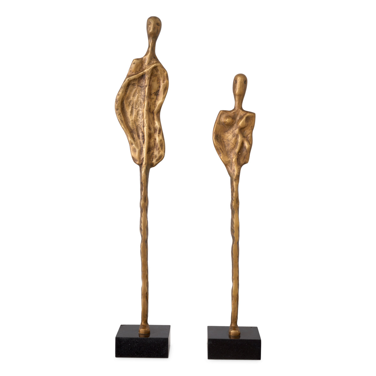 Vintage Brass Deco Object Set (2) Dual | Cabothousefurniture.com