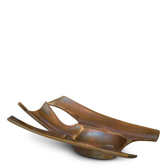 Vintage Brass Bowl Tracy | Cabothousefurniture.com