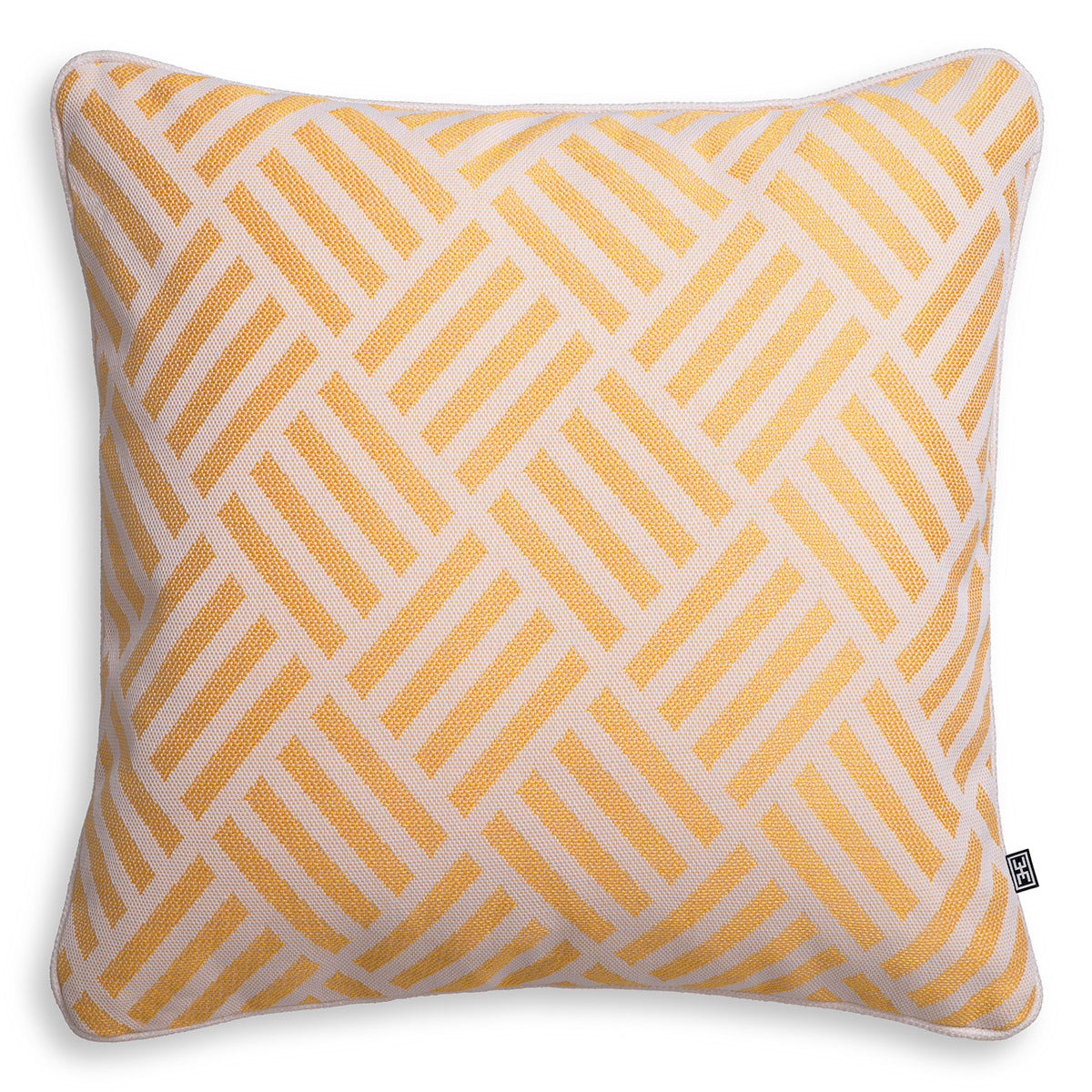 Yellow Printed Cushion Sonel | Cabothousefurniture.com