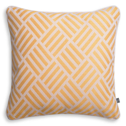 Yellow Printed Cushion Sonel | Cabothousefurniture.com