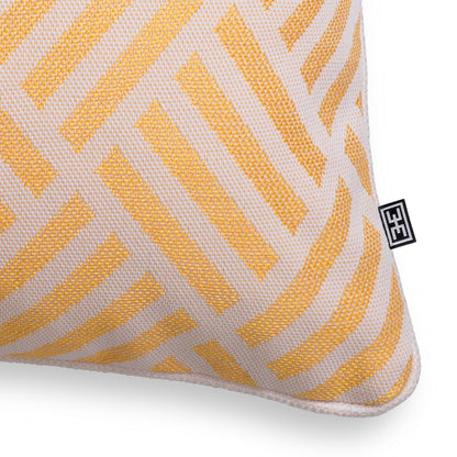 Yellow Printed Cushion Sonel | Cabothousefurniture.com
