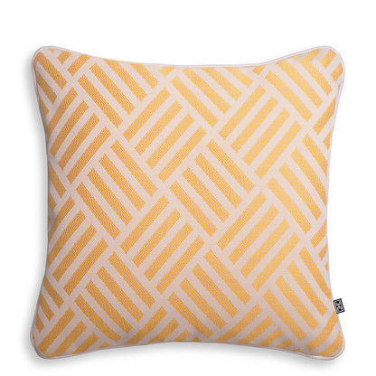 Yellow Printed Cushion Sonel | Cabothousefurniture.com