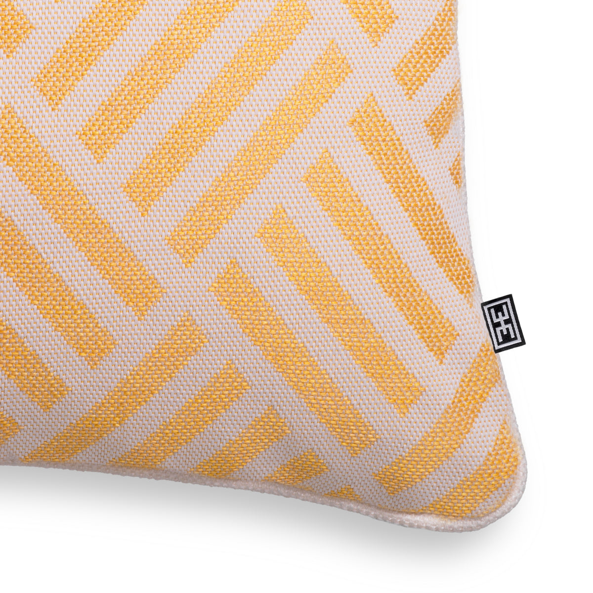 Yellow Printed Cushion Sonel | Cabothousefurniture.com