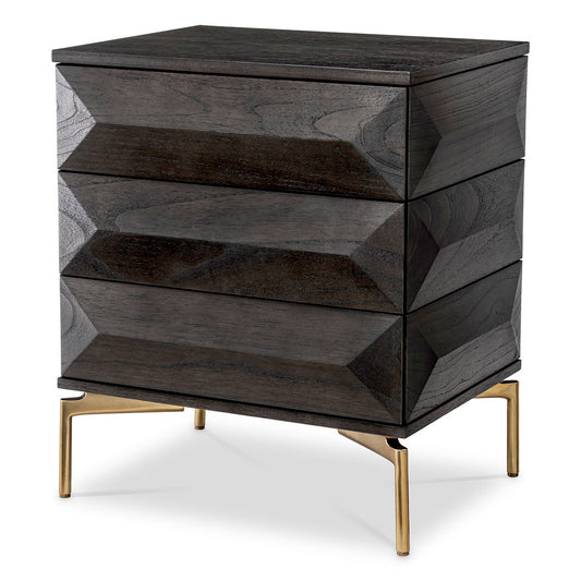 Oak Veneer Nightstand Denver