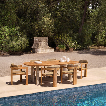Oval Outdoor Dining Table Mogador | Cabothousefurniture.com